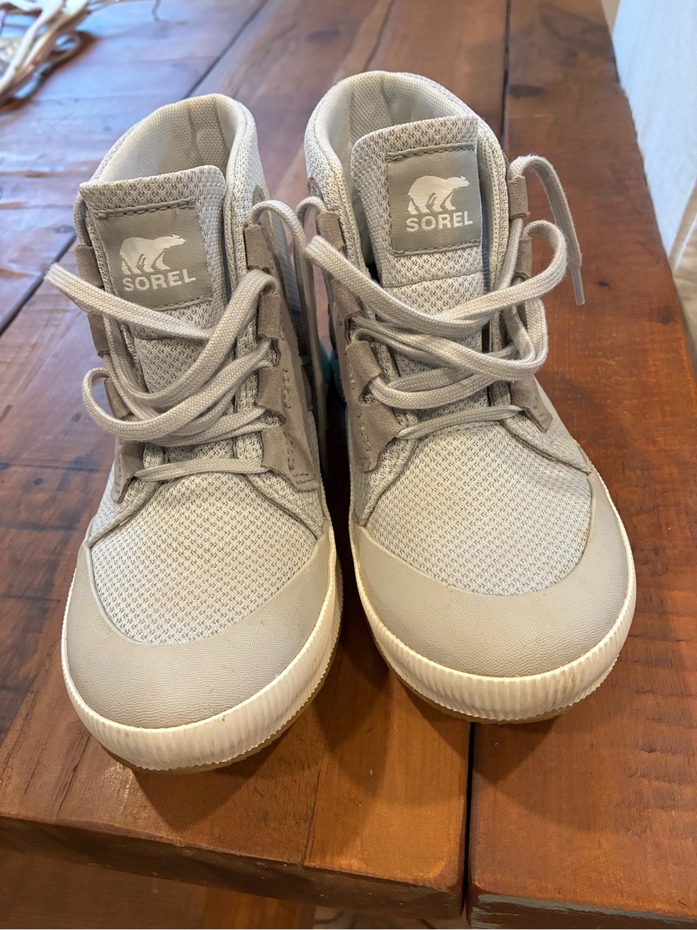 Sorel Kids Light Gray Mesh High-Top Sneakers